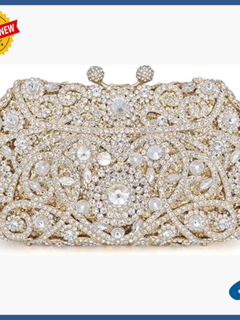 Rhinestone Crystal Clutch Evening Bag For Weddings & Parties